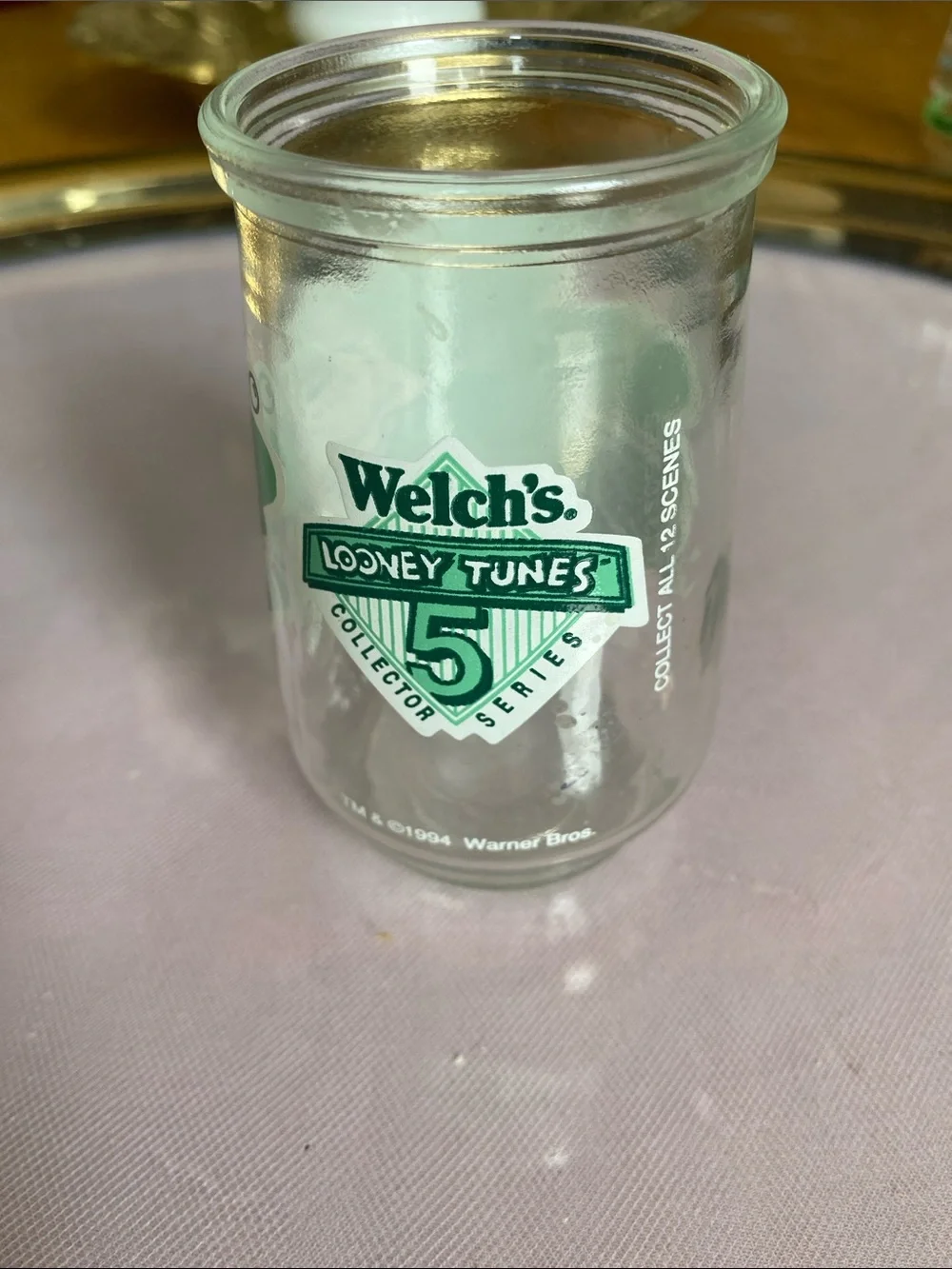 1994 Vintage Tasmanian Devil Cartoon Welch’s jelly/juice Glass jar